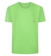 Thumbnail Lime green T-shirt front view with chest pocket and logo.